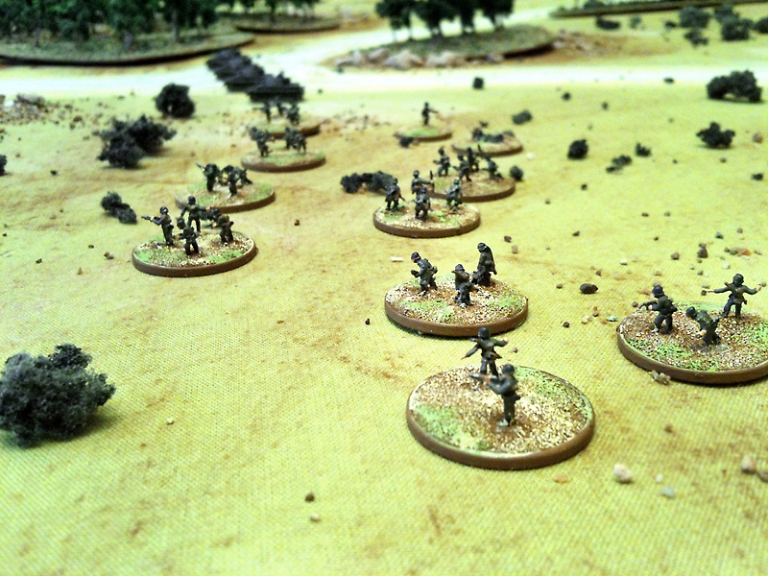 The german infantry tried to advance...